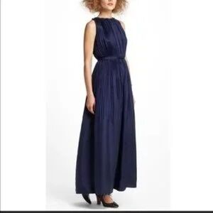 Rachel Comey Navy Pleated Maxi Dress